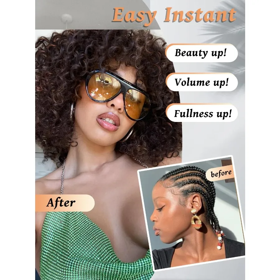 8 بوصة قصيرة مجعد الشعر الكروشيه للنساء السود مع موجة المحيط العميق الشاطئ الضفيرة الملمس 6 عبوات كروشيه اصطناعي الضفائر ل Na