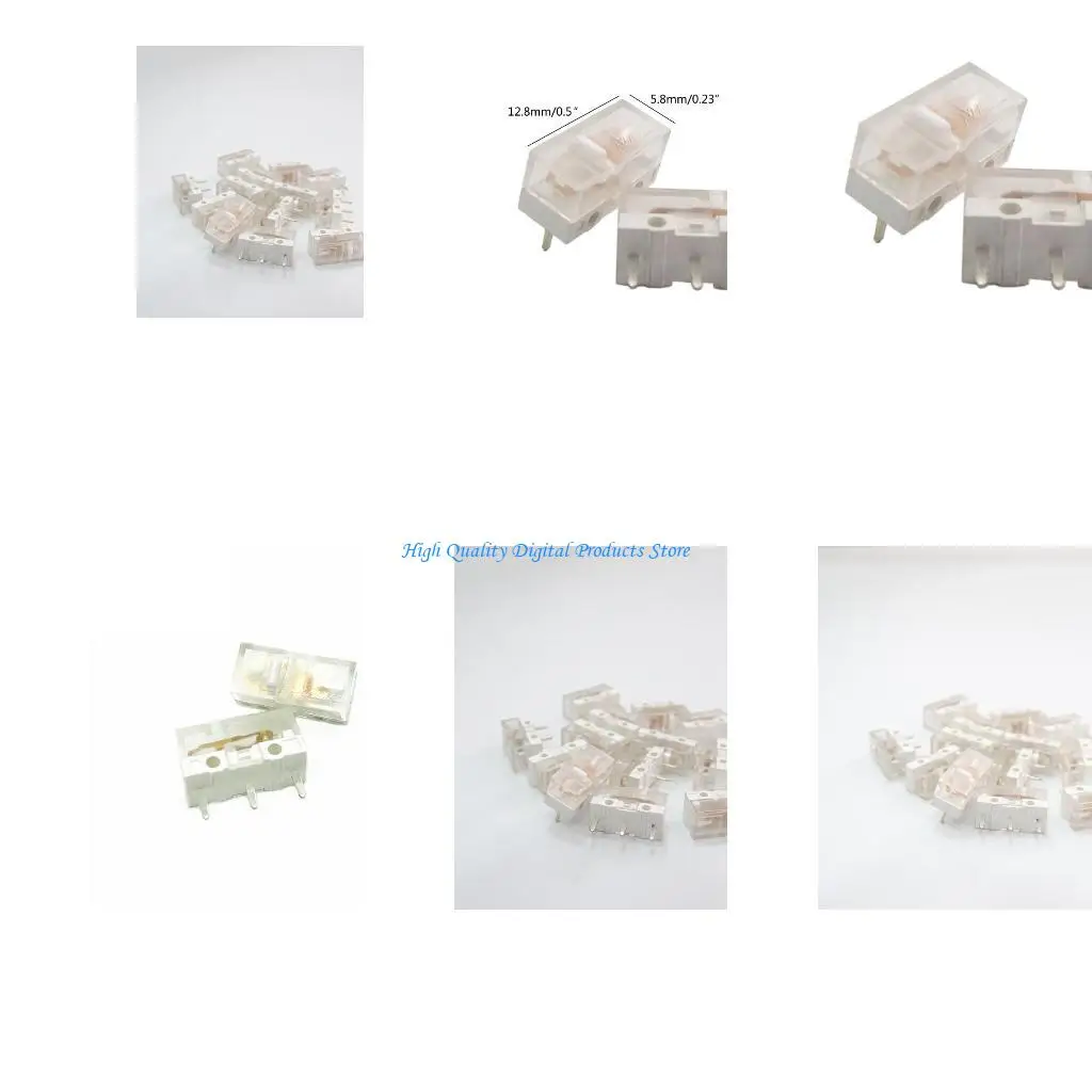 

U2JE 2Pcs HUANO Transparent White Micro Switch 0.74N Microswitch for Gaming Mouse