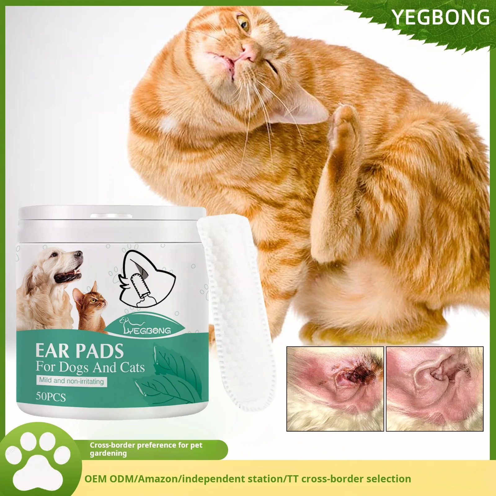 Livres de Nettoyage des Doigts pour Animaux de Compagnie, Soin du Cérumen, Contre les Acariens, pour Chat et Chien