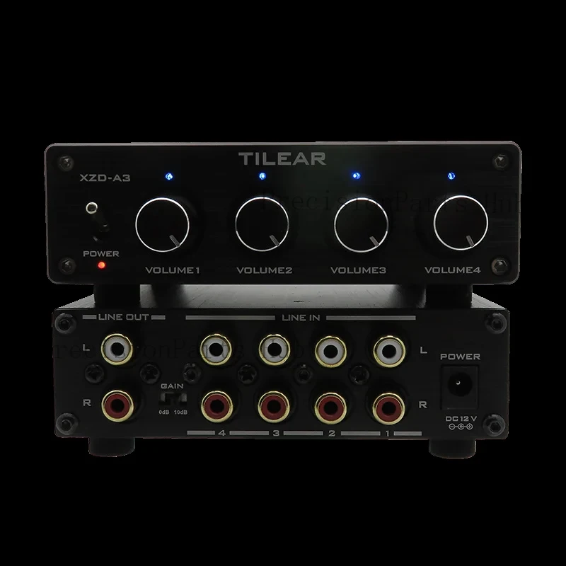 TILEAR XZD-A3 Mixer 4-in 1-out Independent Volume Adjustment Gain Adjustable