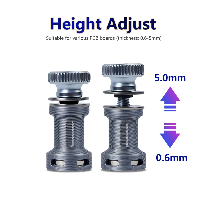 Universal PCB Holder Fixture – Soldering Platform with Magnetic Pins, Rubber Feet for Circuit Board Assembly & Repair