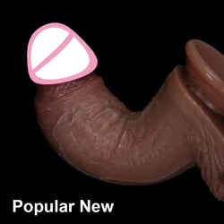 18+ Adults Shop Super Realistic Dildo Skin Intimate Soft Big Penis Suction Cup Anal Sex Toys Stimulator Vagina Orgasm For Women