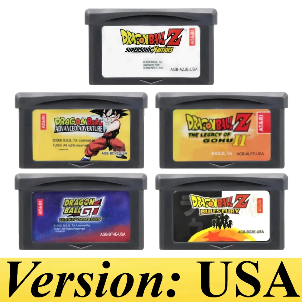 9 verschiedene Dragon Ball GBA-Spielmodule, 32-Bit-Videospielkonsolen-Kartenserie, Advanced Adventure, Supersonic Warriors, Buu's Fury – Detail 5