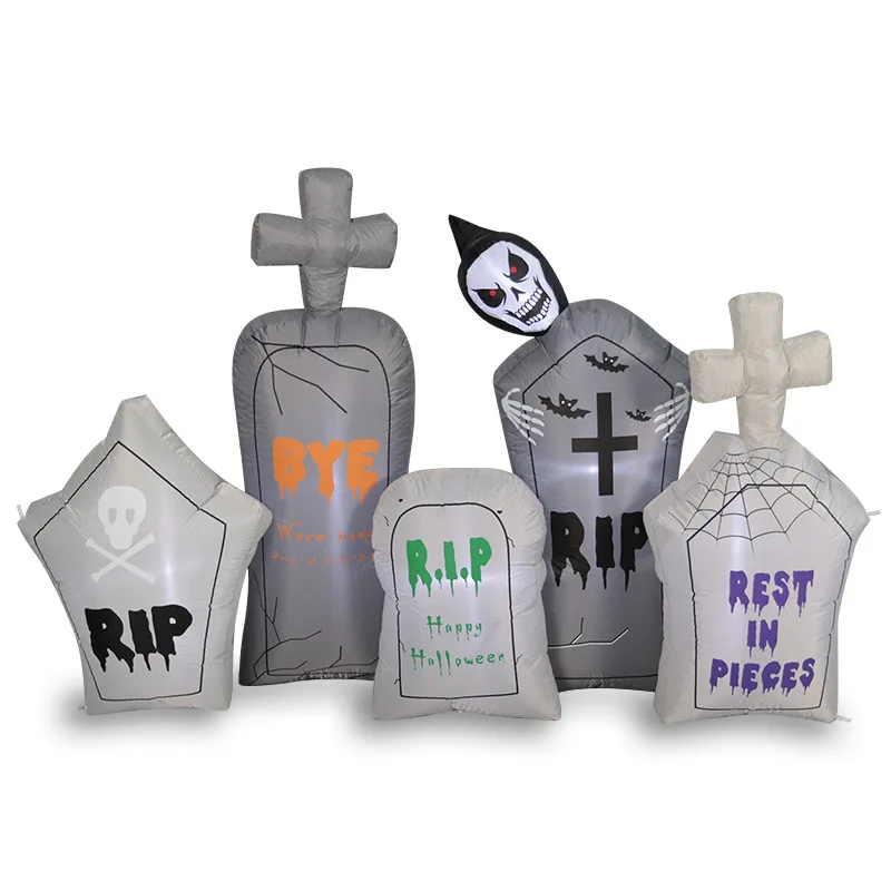 

Inflatable Halloween Christmas 8FT White Ghost Cemetery Christmas Tree Air Model Garden Decoration