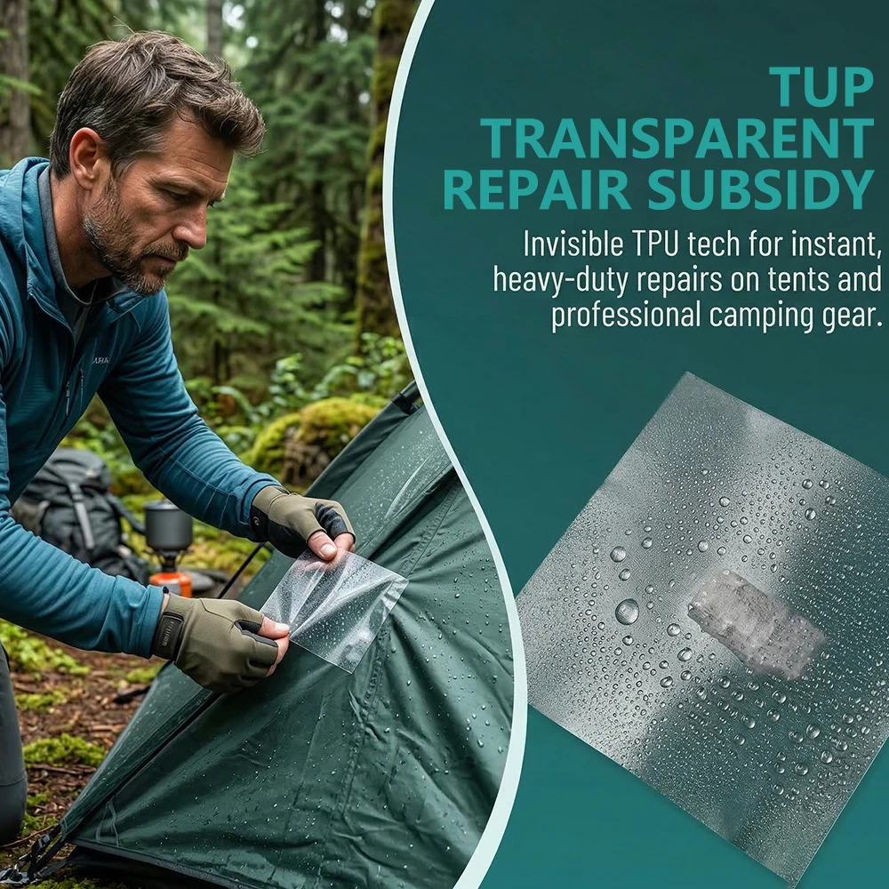 

TRALOW TPU Transparent Waterproof Repair Patch-Self-Adhesive for Tent,Air Mattress Down Jacket Outdoor Repair Swimming Ring