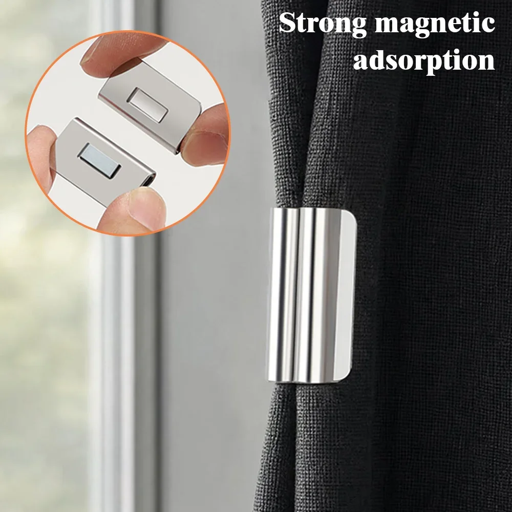 Strong Magnetic Curtain Clips Detachable Window Screen Curtain Closure Magnet To Hold Closed Blackout Window Cover Screen