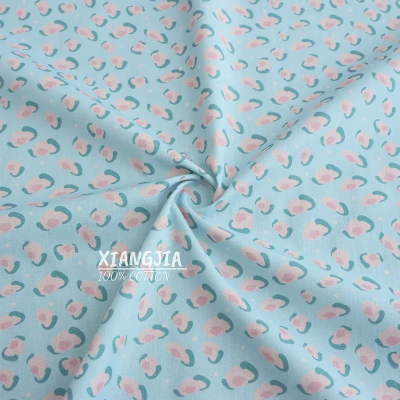 140x50cm 100% Baumwolle 40s Poplin Dopamin-Farbe Leopardenmuster Oberteil Hemdkleid Langer Rock Kinderbekleidungsstoff – Detail 4