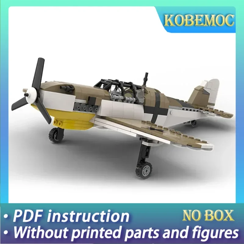 

Moc строительные кирпичи, военная модель самолета, Messerschmitt Bf109 F4, технологические блоки, подарки, рождественские игрушки, наборы «сделай сам», сборка