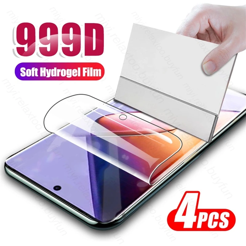 4PCS 999D Hydrogel Film For Infinix Note 40 Pro 4G 5G Screen Protector Infinix In Finix Not 40 Pro+ Note40 Pro Plus 5G Not Glass