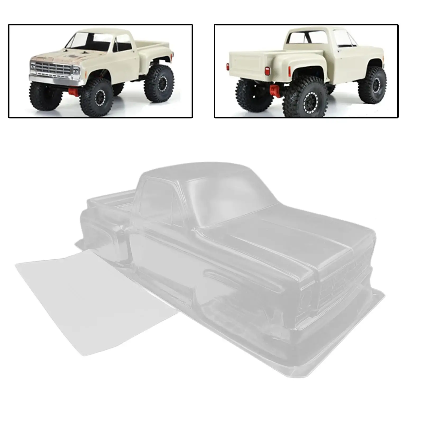 1:10 Scale RC Car Body Shell Hard Shell Parts Car Body Shell Cover 313mm Wheelbase Car Housing Frame for SCX10 90046 1/10 Scale