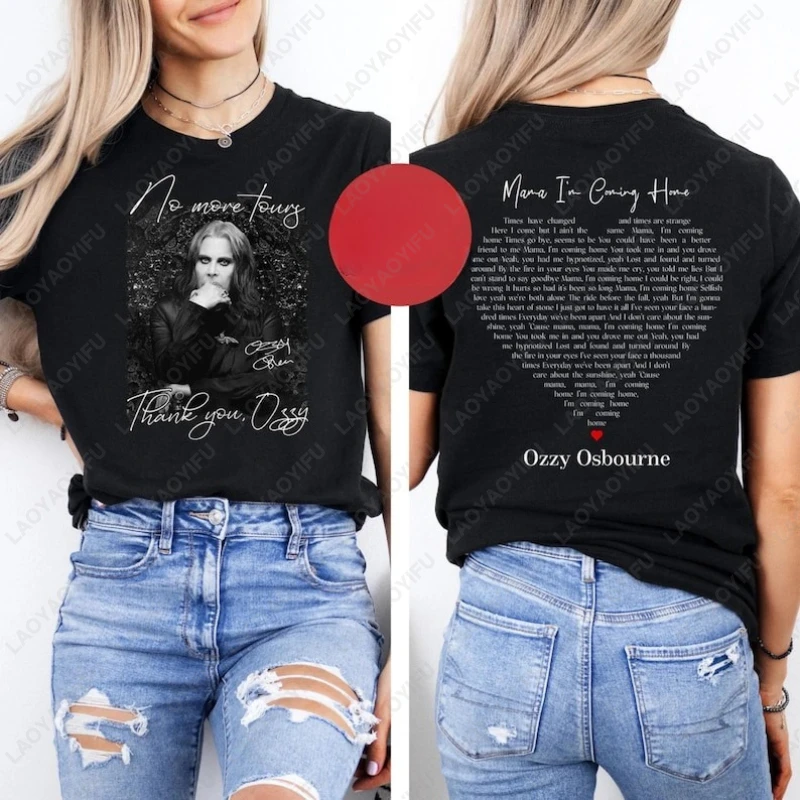 

Ozzy Osbourne Osborne No More Tour RIP Shirt Tribute Memorial Mama I'm Coming Home Tshirt Men Women Cotton Nostalgia Femme Tops