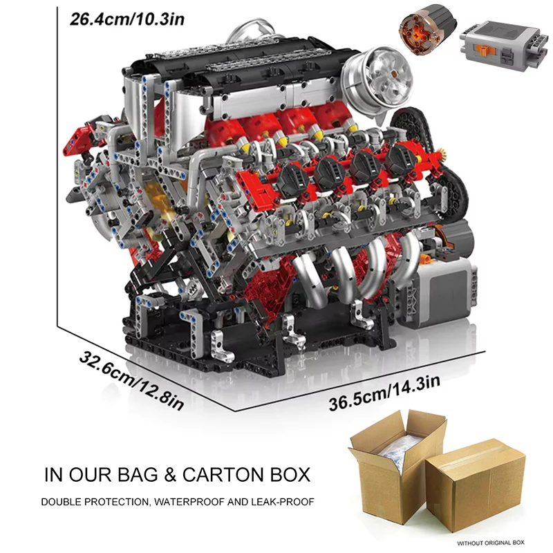قالب الملك 10130 كتل كلاسيكية عالية الجودة MOC مكتب Orn بمحركات V8 محرك نموذج الطوب تجميع اللعب هدية الكريسماس للأطفال