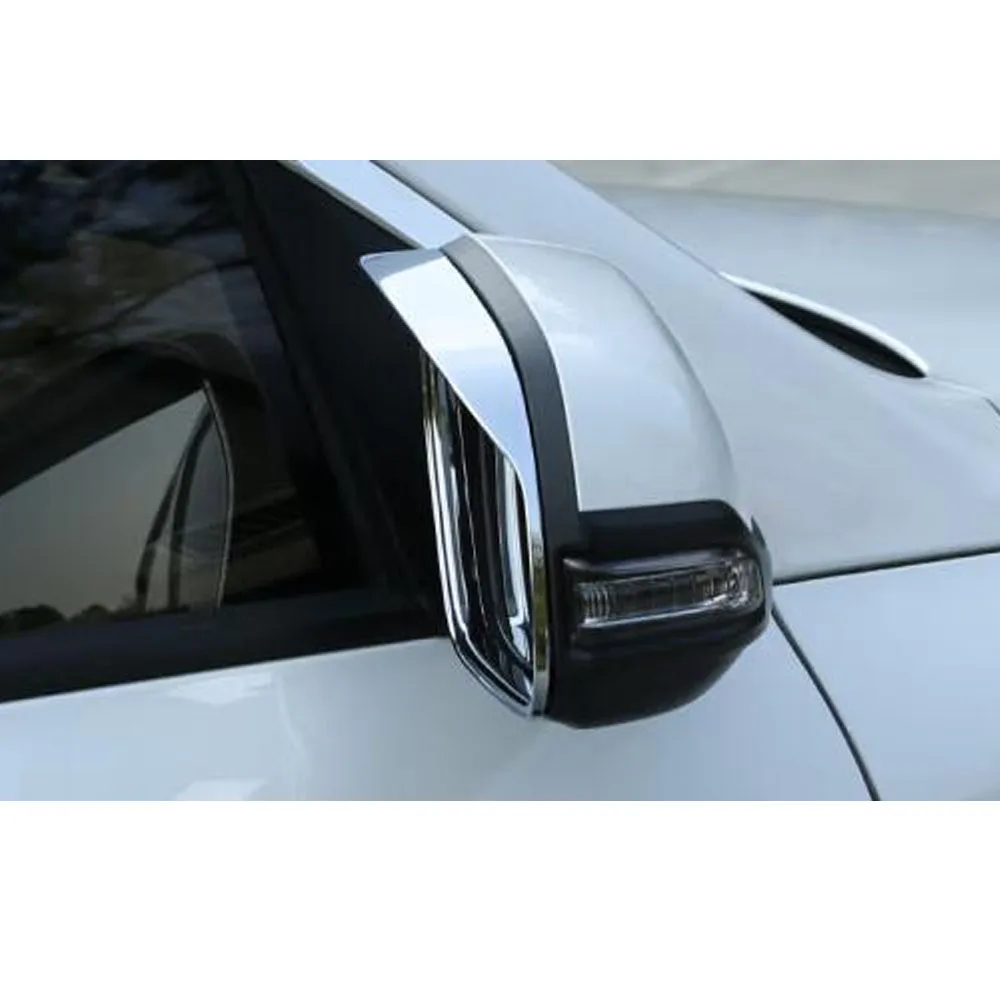 For Hyundai IX35 2018 2019 2020 Car Rear Rearview Glass Mirror Rain Eyebrow Shield Sun Visor Shade ABS Chrome 2PCs