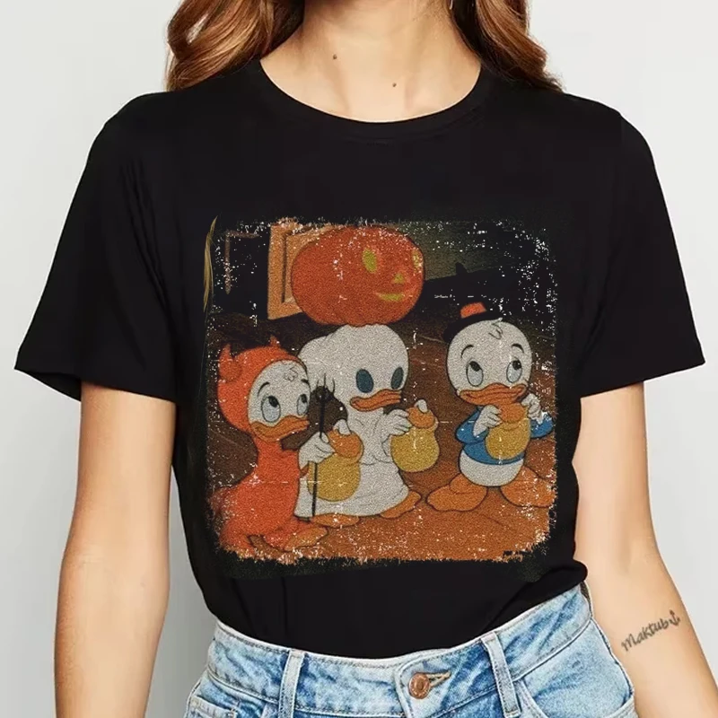 ريترو هيوي ديوي لوي زي الهالوين خدعة أو علاج قميص Ducktales ديزني لاند حفلة الهالوين موسم مخيف ديزني تي شيرت #1