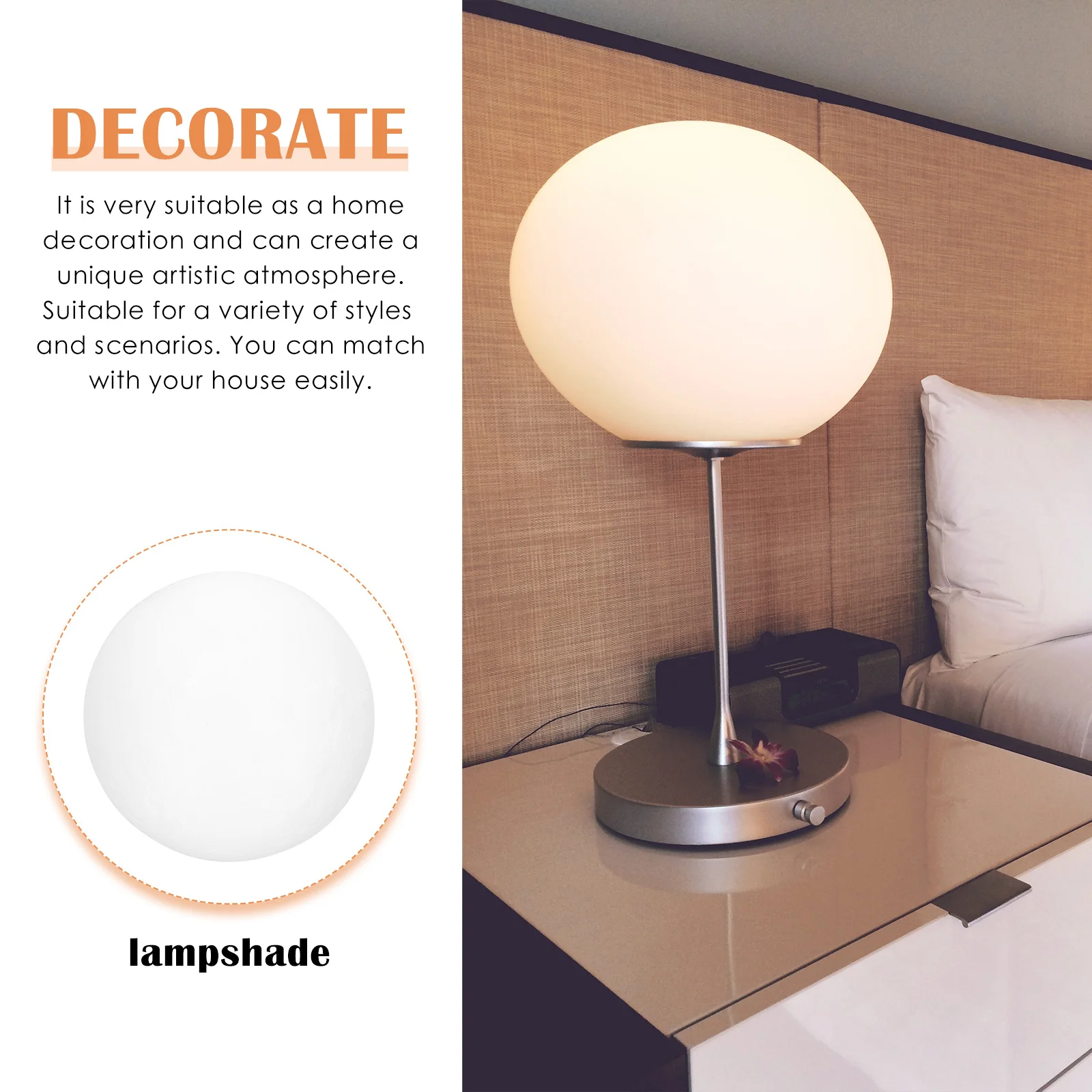 

3D Printed Moon Lamp Shade Premium Table Light Cover For Bedroom Decor Creative Pendant Light Shell Home Decorative Lighting