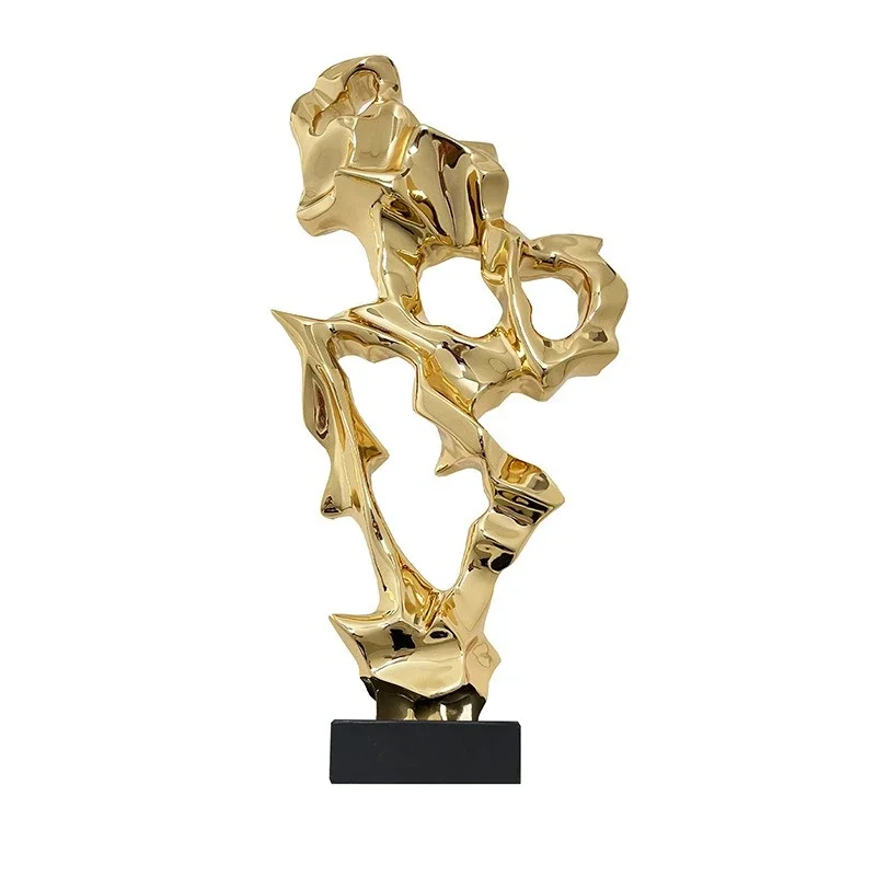 

Modern hotel entrance creative abstract ornament transparent resin Taihu stone sculpture villa model room soft decoration