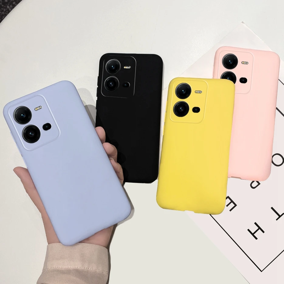 Para Vivo V25/Vivo V25e funda V2201 V2202 Linda funda mate de Color caramelo a la moda para Vivo V25 V 25 VivoV25 e funda de teléfono carcasa suave