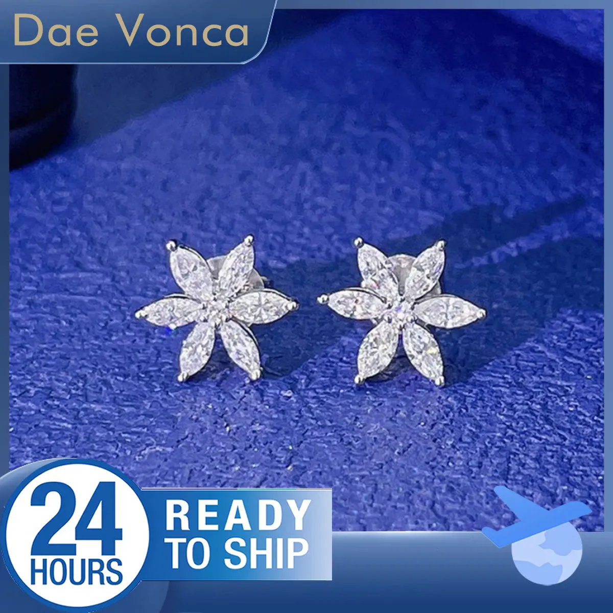 

Серьги с натуральными бриллиантами, белое золото 18 карат, круглые серьги с белыми бриллиантами и маркизами, серьги-гвоздики в форме цветка для подруги