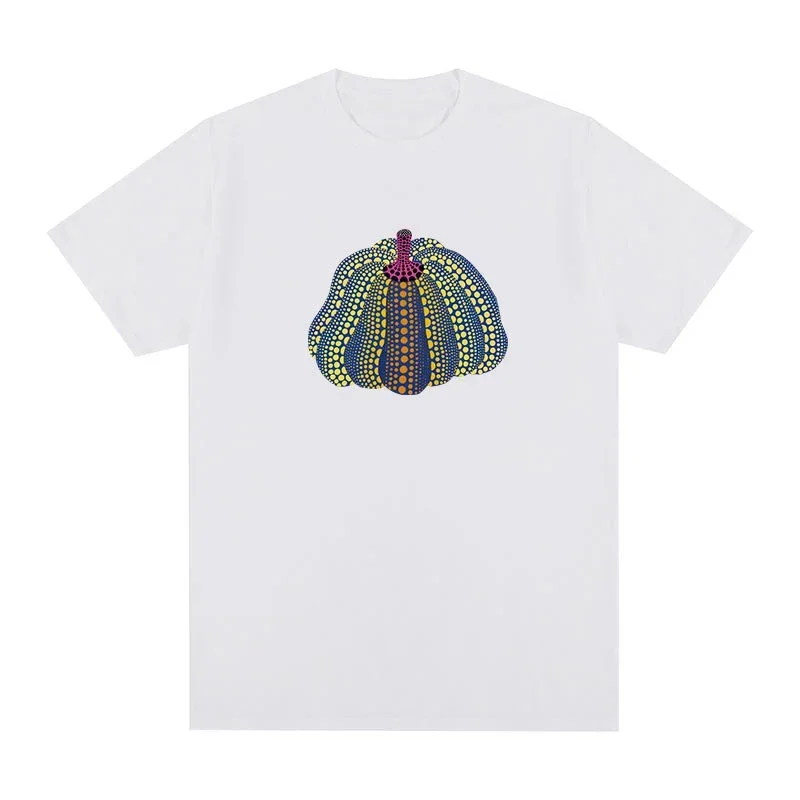 YAYOI KUSAMA T Shirt Polka Dots Pumpkin Japanese Artists Short Sleeve Women Clothing INS Fashion Tide Streetwears Graphic