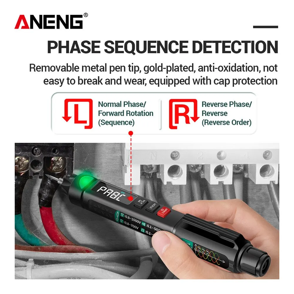 ANENG A3008 cyfrowy multimetr długopis testowy 6000 zlicza automatyczny inteligentny czujnik elektryczna klimatyzacja/napięcie prądu stałego Tester