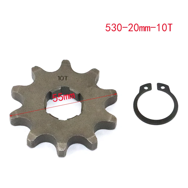 Front Engine 530# 20mm 10T 11T 12T 13T 14T 15T Teeth Chain Sprocket With Retainer Plate Locker for Motorcycle Dirt Bike ATV