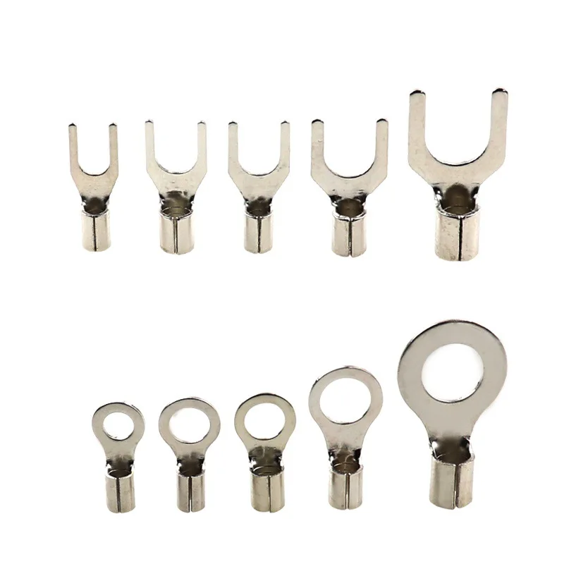 

320Pcs Y-shaped U-shaped O-Shaped Round Fork Bare OT UT Copper Crimping Terminals Cold-pressed Terminal