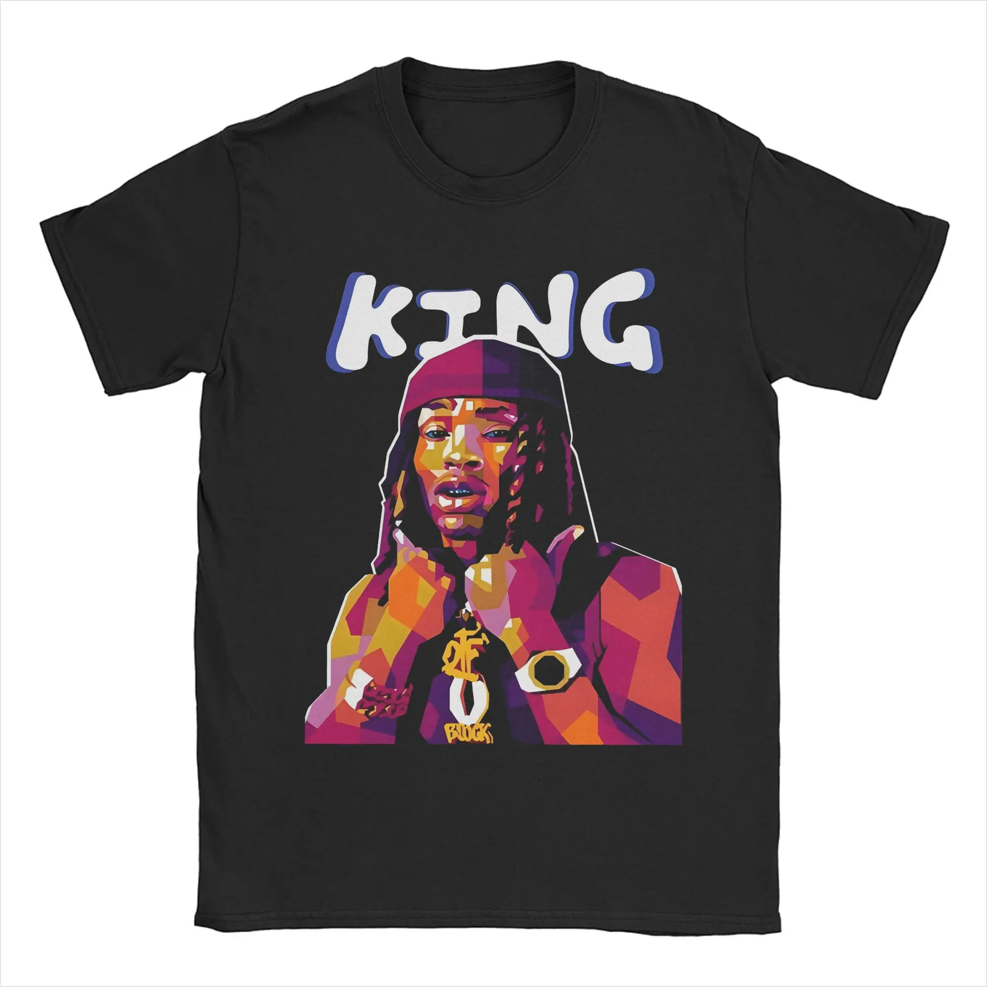 Rapper K-King Von Wpap Pop Art T Shirt For Men Women Cotton Clothing Vintage Rapper Gangsta Rap Round Neck Short Sleeve