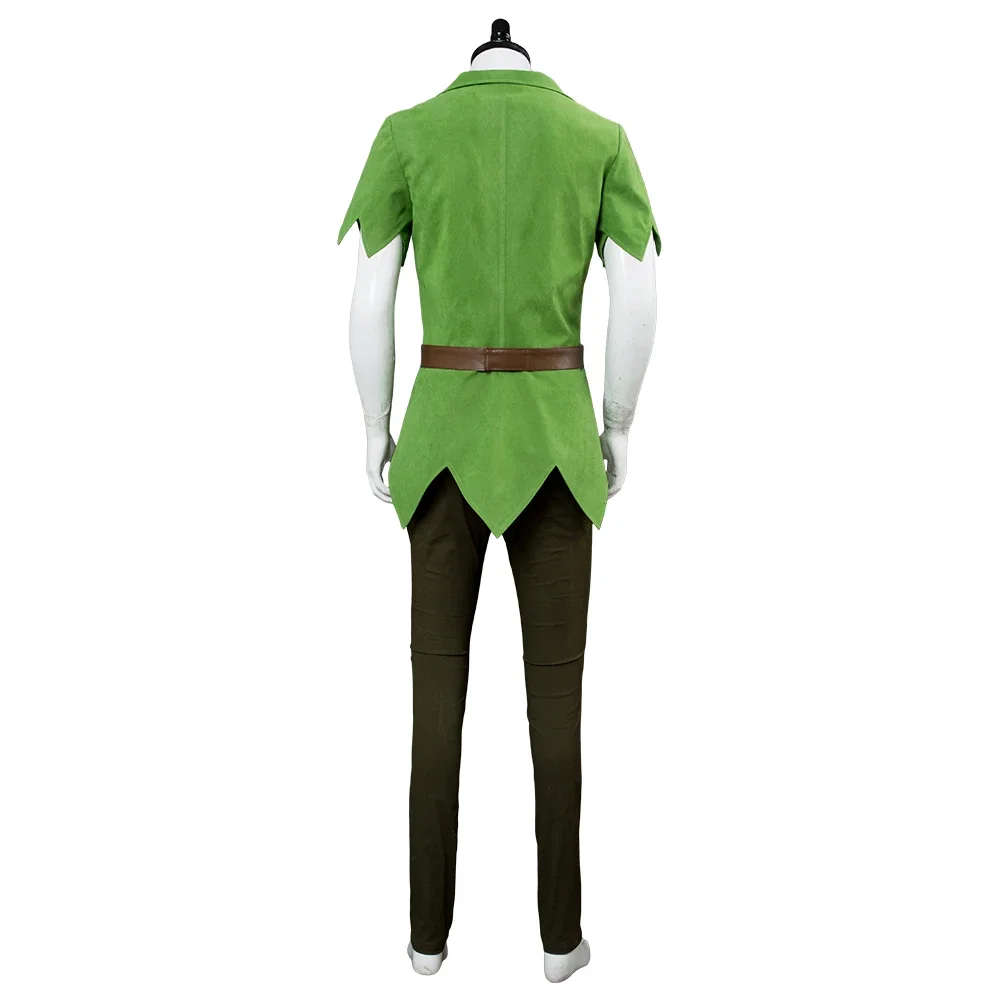 Film Peter Pan Cosplay Kostüm grün Outfit Top Hosen Hut Rollenspiel Peter Pan Halloween Karneval Cosplay Costum Männer Stil