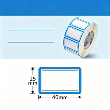 

Blank Kraft Paper Self-Adhesive Labels, Handwritten Price Stickers Roll, Product Pricing Tags for Office Hand Account Scrapbooking