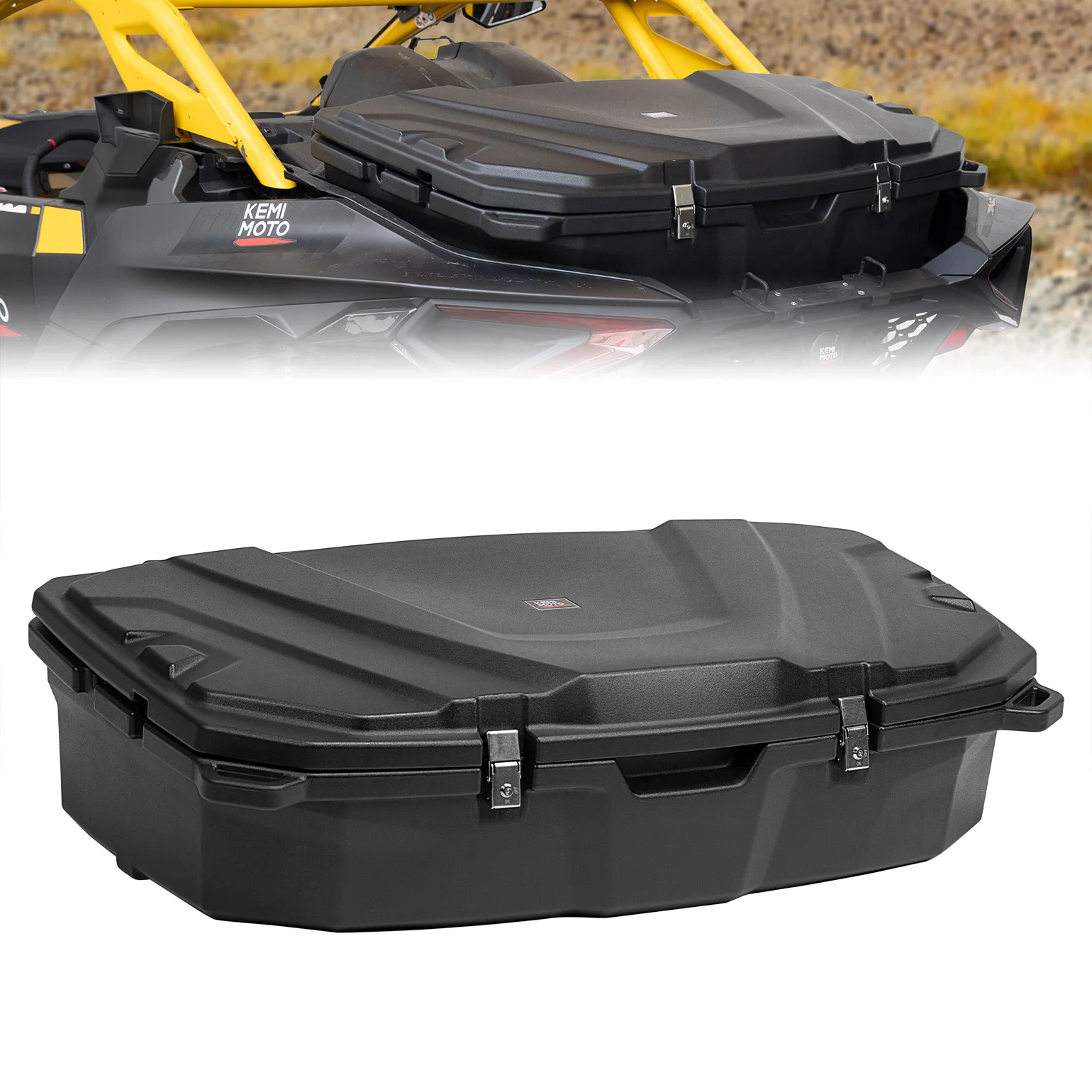 

Задний грузовой ящик емкостью 40 галлонов, 150 л 715007182 Водонепроницаемый запираемый багажник из АБС-пластика для Can-Am Maverick R Max X RS 999T 2024-2025