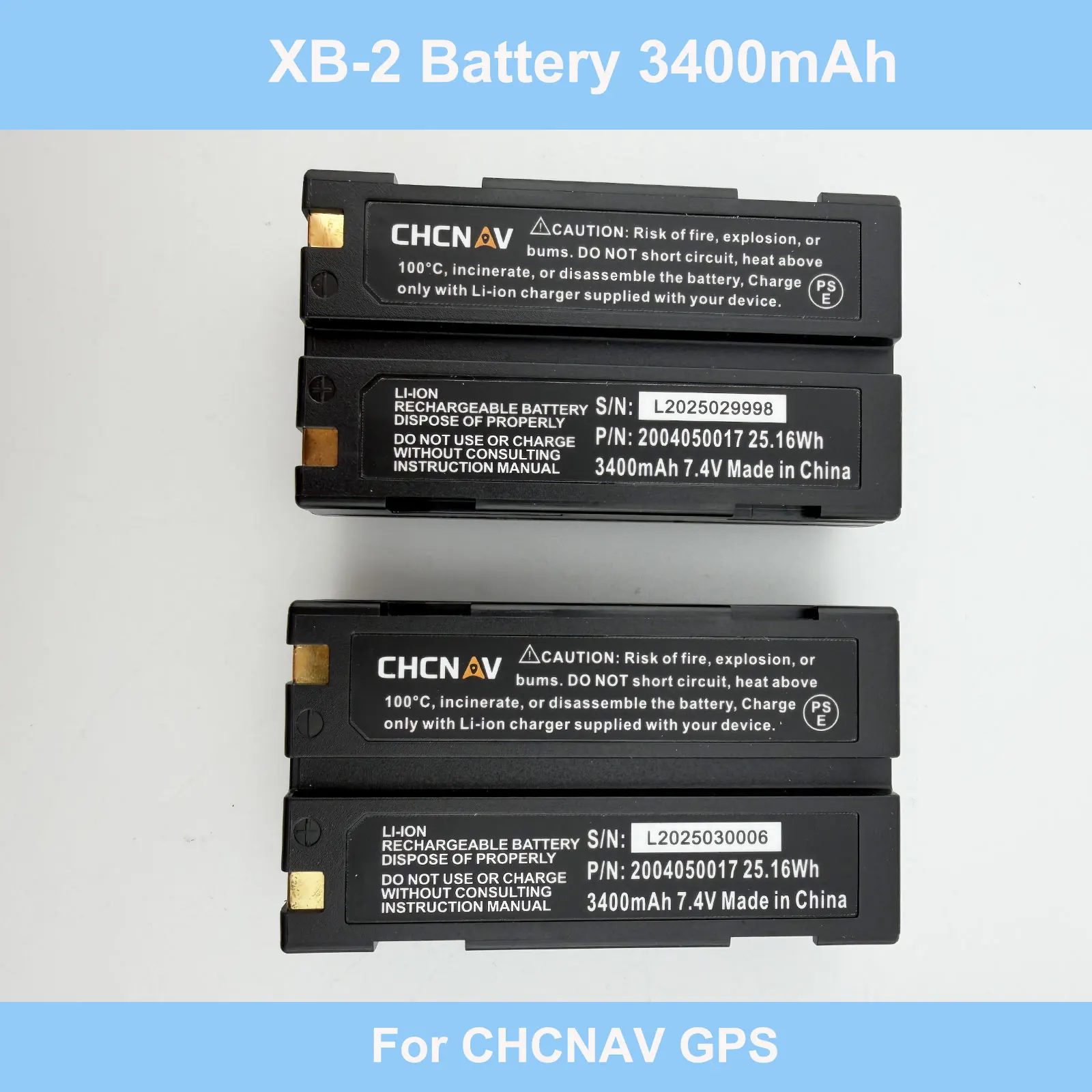 

Аккумулятор Liion XB-2 3400 мАч 7.4В (1 шт./2 шт.) для приборов CHCNAV RTK GPS серий X/M/T/i, X5/9/10/90/91/93, T3/7/8, M3/6/500