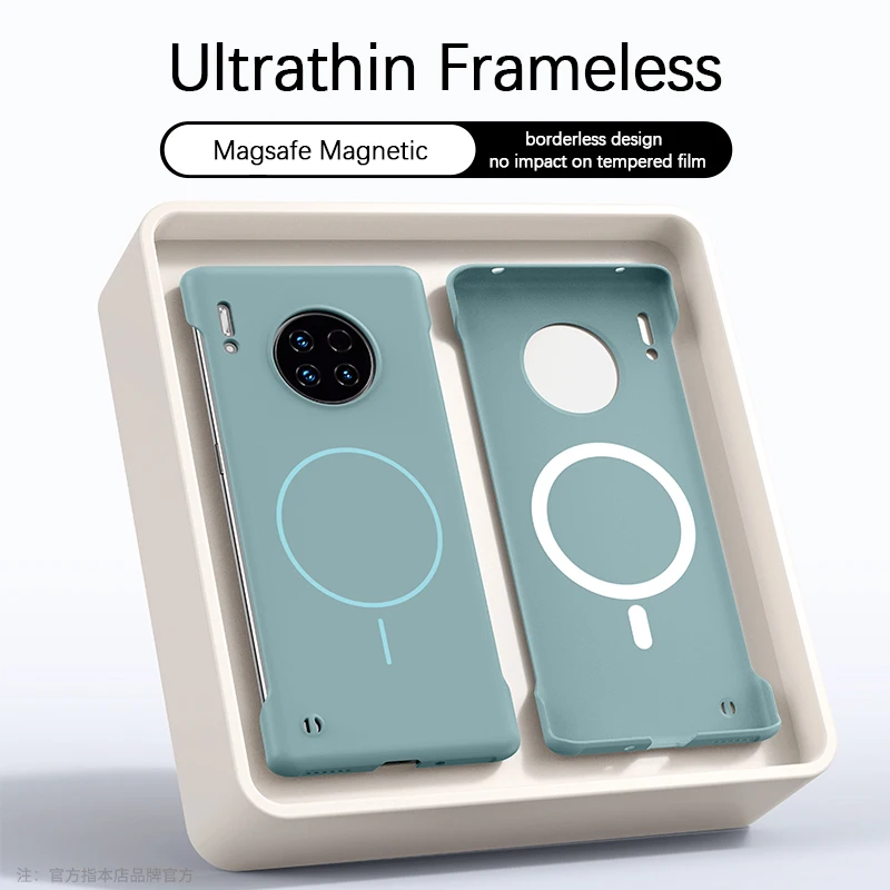 Frameless Fashion Phone Cases for Huawei Mate 30 30E Pro 30Pro 5G Coque Fundas Magnetic Soft Touch Hard Luxury Mobile Back Cover