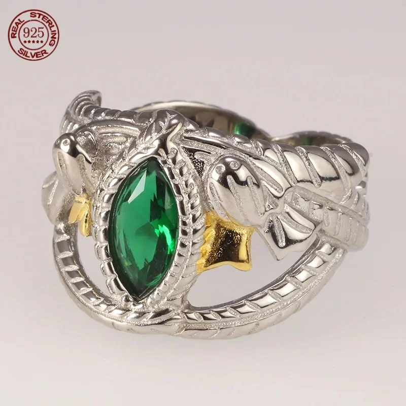 LOTR-925スターリングシルバーのアラゴルンバラヒルリング,男性用結婚