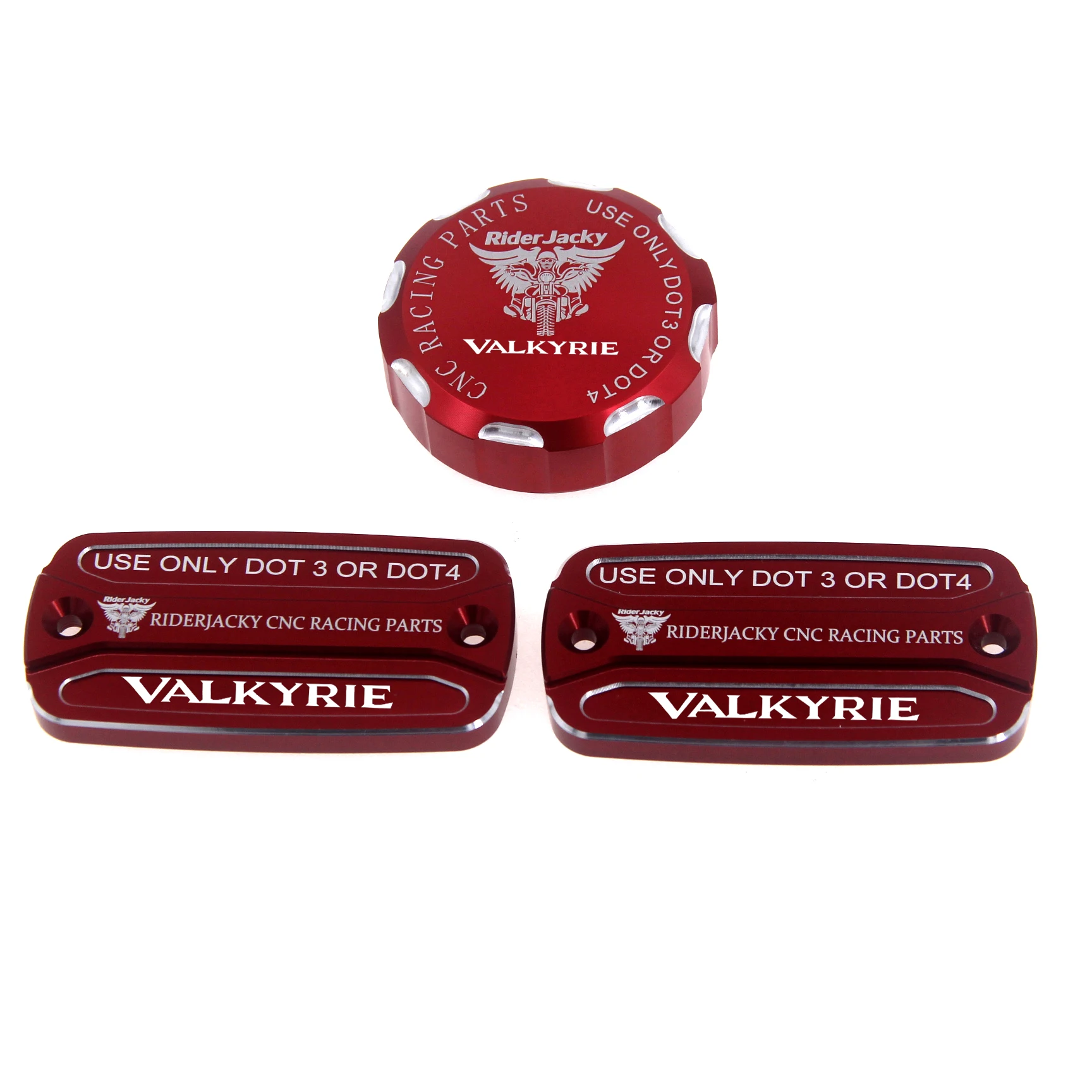 RiderJacky® For Honda Valkyrie 1800 GL1800C 2014-2015 Motorcycle Front Brake & Clutch and Rear Brakes Fluid Reservoir Cover Cap