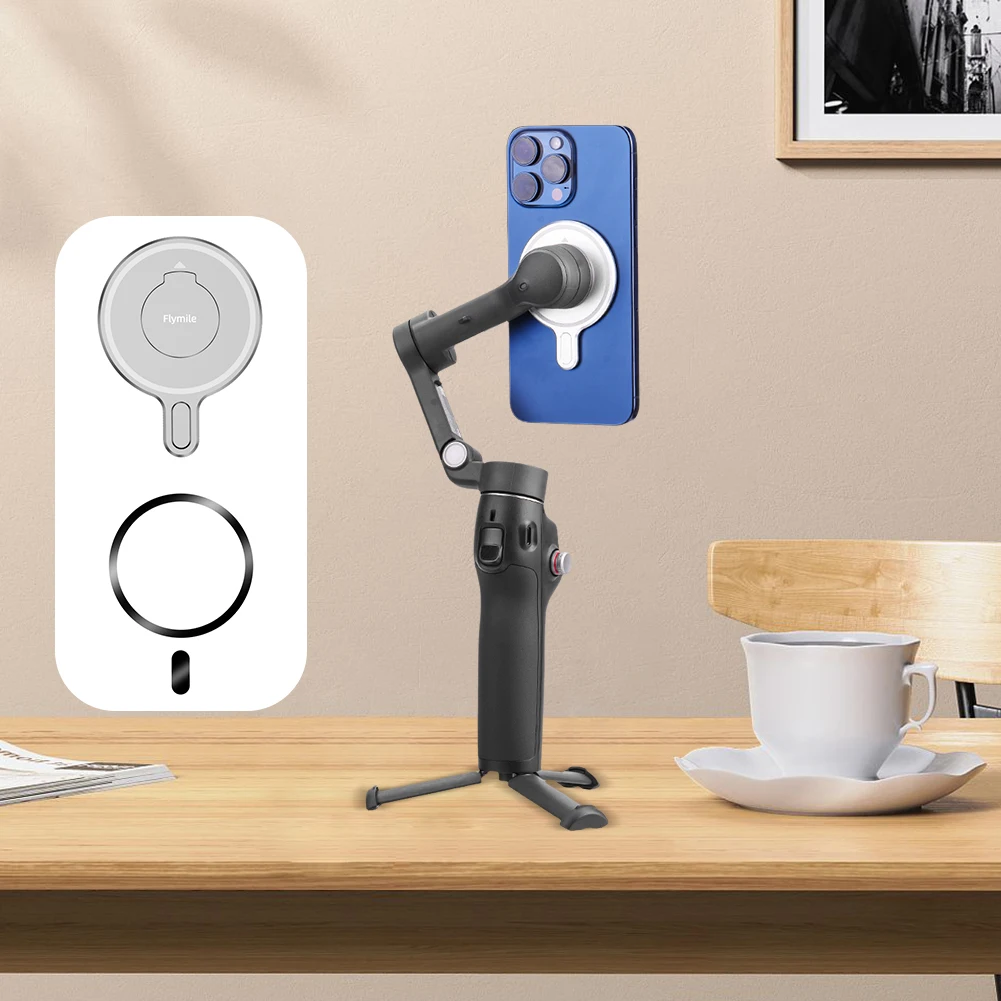 Adaptador magnético soporte para teléfono móvil estabilizador de mano accesorios de liberación rápida para DJI OSMO Mobile 7P 6 cardán para Magsafe