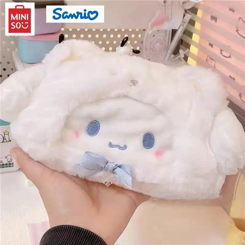 

Miniso Sanrio Cross Dressing New Pen Bag Japanese Cute Jade Dog Pen Bag Large Capacity Plush Girl Heart Cartoon Stationery Gift