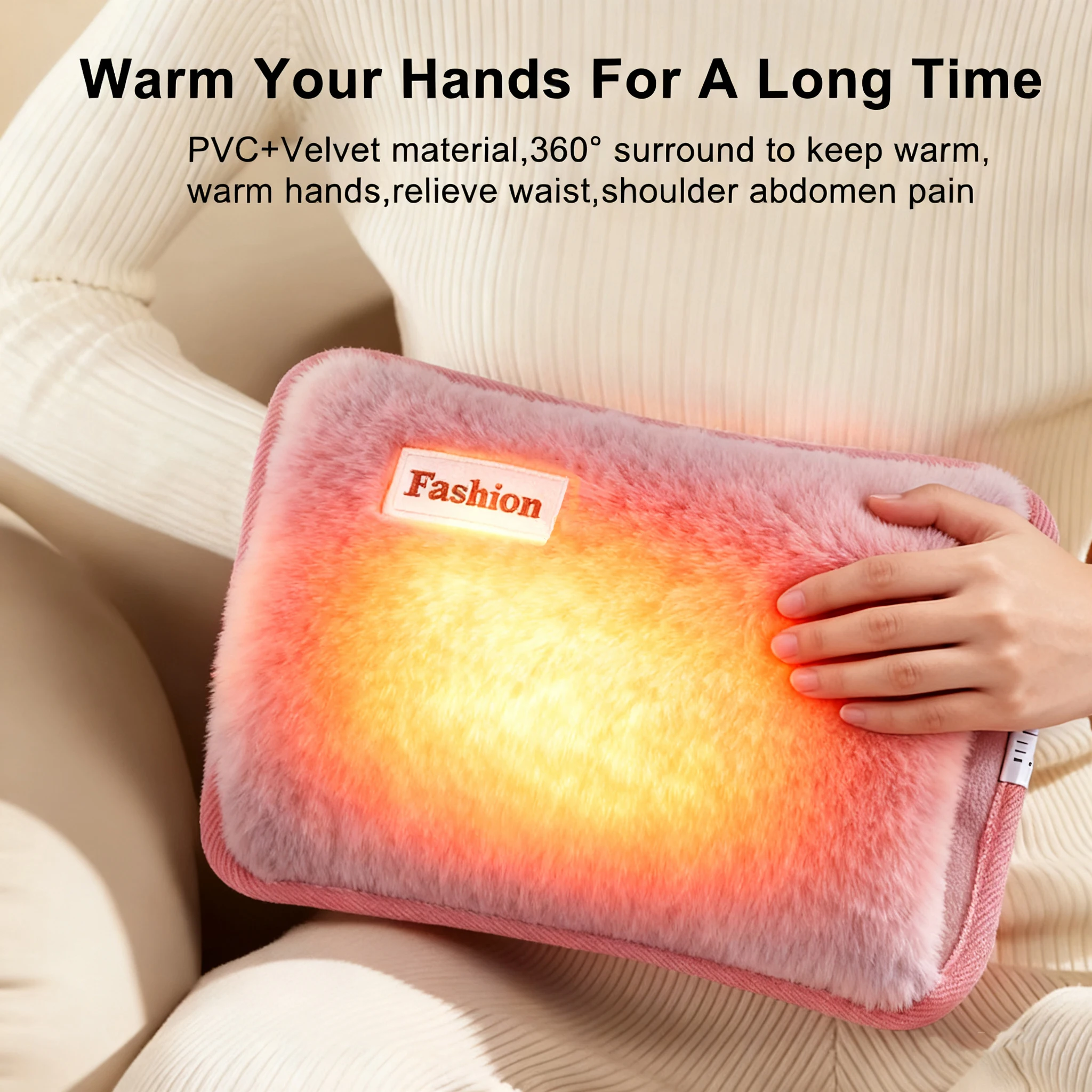 

Rechargeable Hot Water Bag Soft Plush Electric Heating Water Pocket Hand Warmer for Winter Explosion-Proof New Hot Water Bottles
