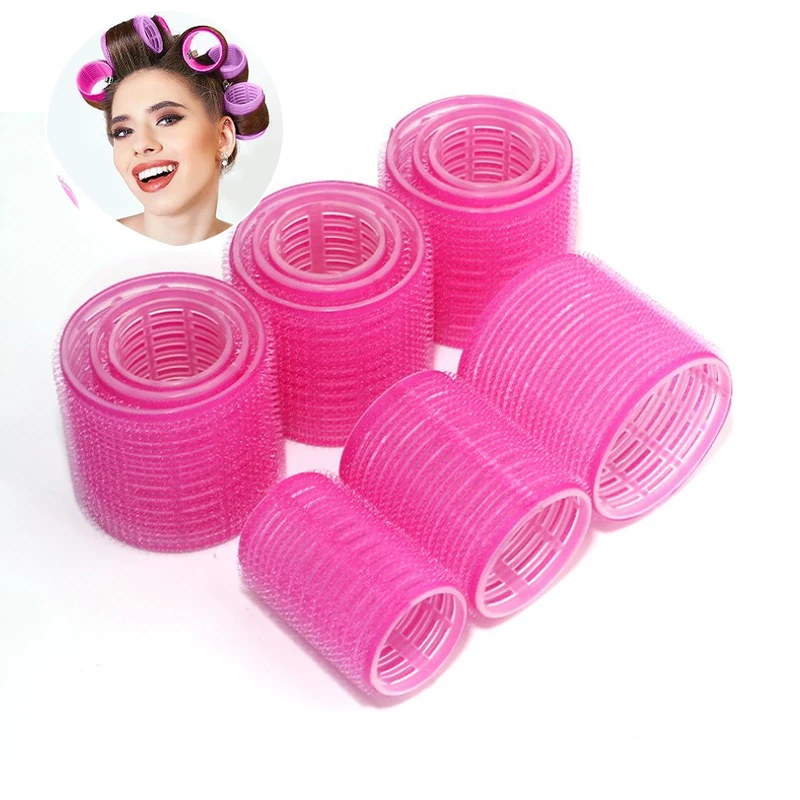 3Pcs Different Sizes Self Grip Hair Rollers Cling Hair Curlers Rollers No Heat Hairdressing Styling Tool