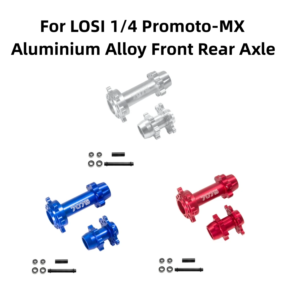 Essieu avant et arrière de moto électrique, LOSI 1/4, pièces PromPain MX, raccord, alliage, rouge, bleu, noir, argent, délit