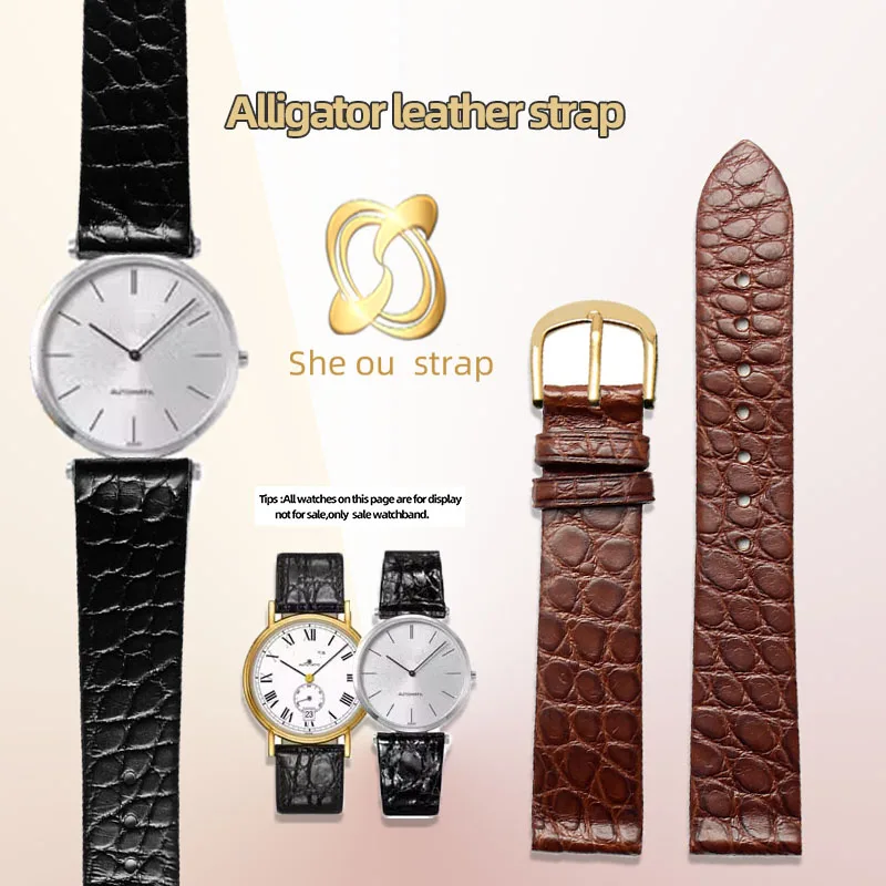 16mm 18mm 20mm Alligator Men Women Watch Strap For Vacheron Constantin LONGINES PATEK PHILIPPE Ultra-thin Leather Watchband Soft