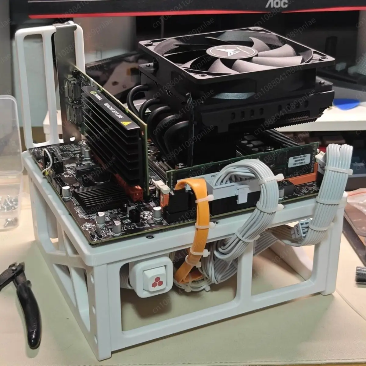3D-Gedrucktes Open-Frame-Gehäuse MATX ITX SFX Netzteil-Testbank-Rack PETG Druckkit Ohne Hardware