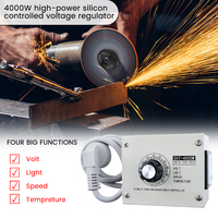 AC220V Adjustable Voltage Regulator 4000W SCR Adjustable Dimmer Speed Temperature Stepless Variable Speed Belt Power Supply Line