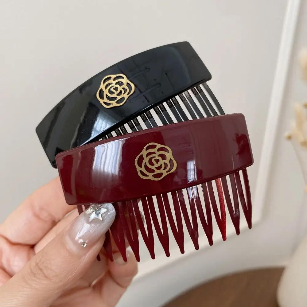الأسنان مشط الشعر دبوس الشعر أمشاط ثابتة تصفيف أداة زهرة الجانب كليب الكورية نمط أغطية الرأس المشابك كاميليا مشبك شعر