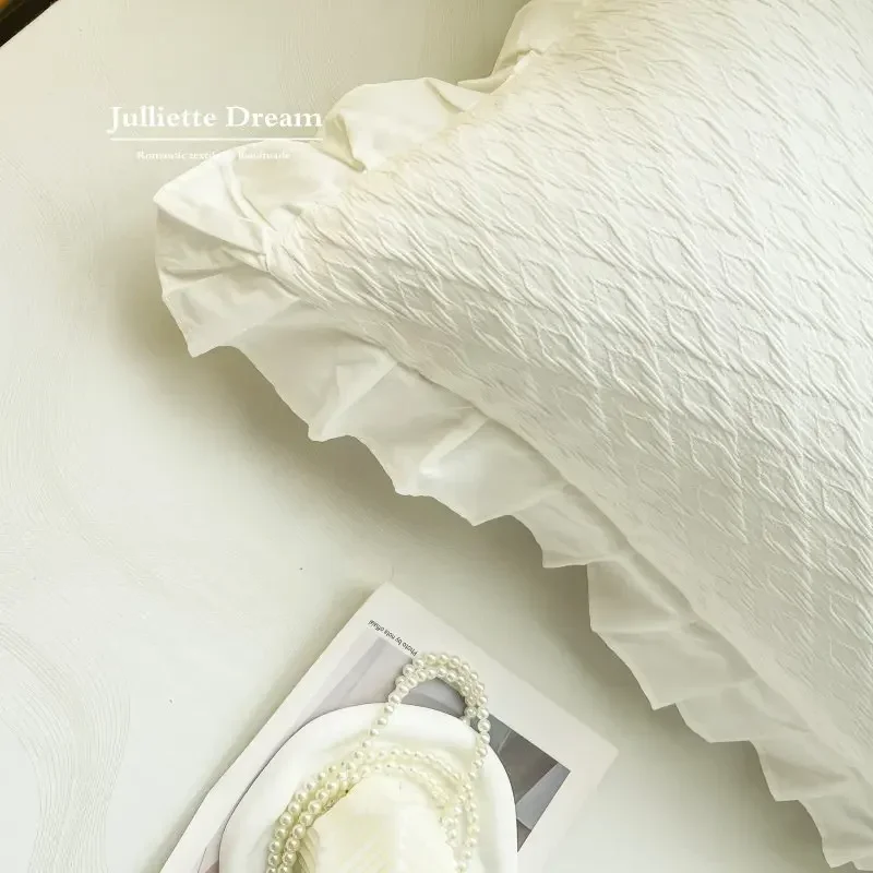 1 piece long pillowcase elegant ruffle body pillow cover home textile cotton bedding pillow case