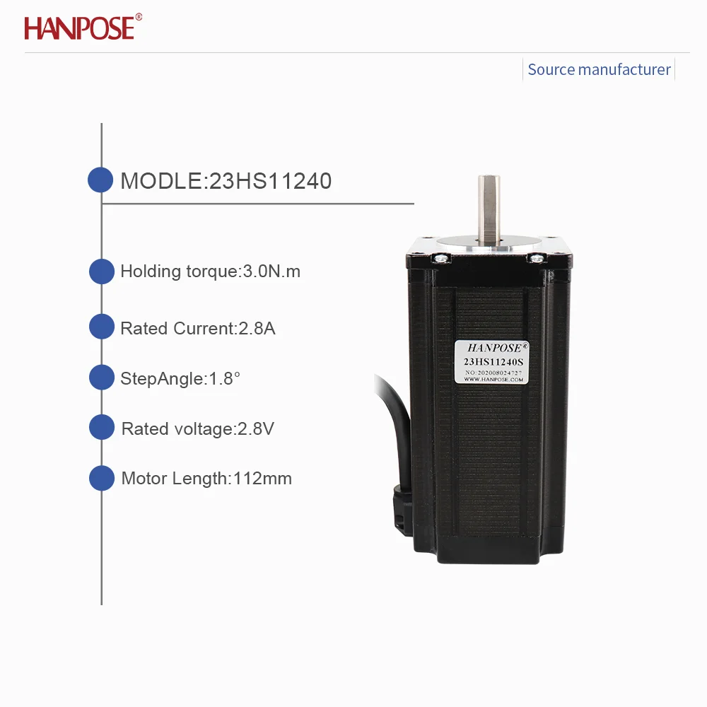NEMA23 23HS11240 stepper motor 3.0N.m 2.8A two-phase four wire 3D printing accessories motor manufacturer direct sales
