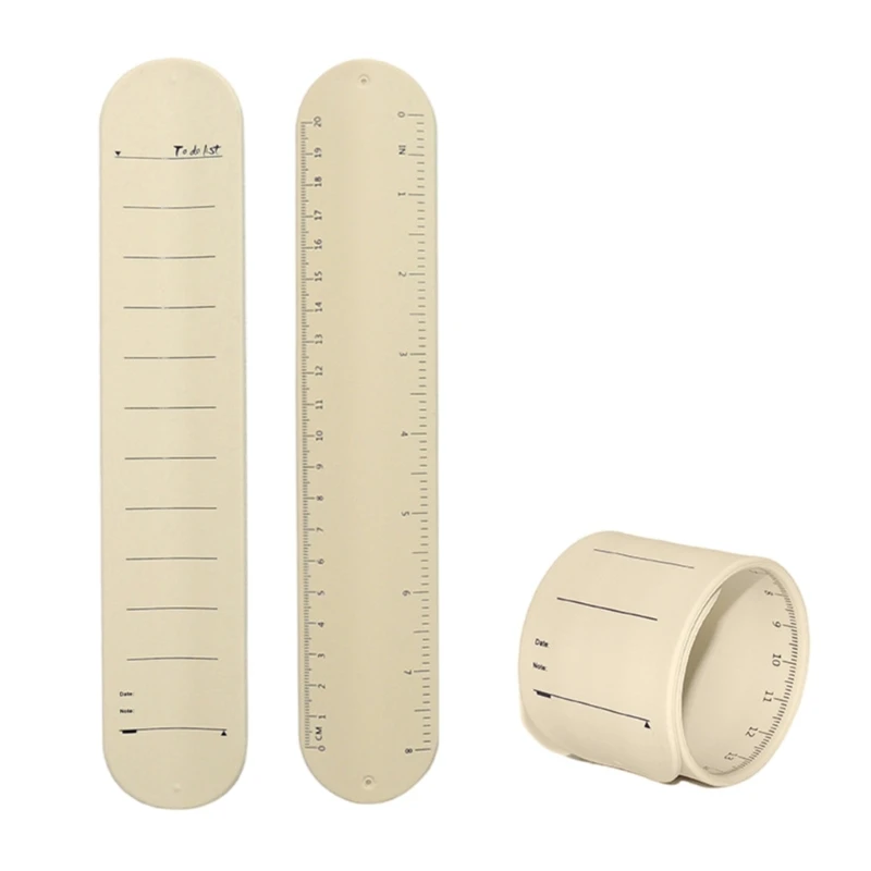 Memo Wrist Band Wearable Nurse Notepad Silicone Memo Wristbands with Ruler Scale Dropship