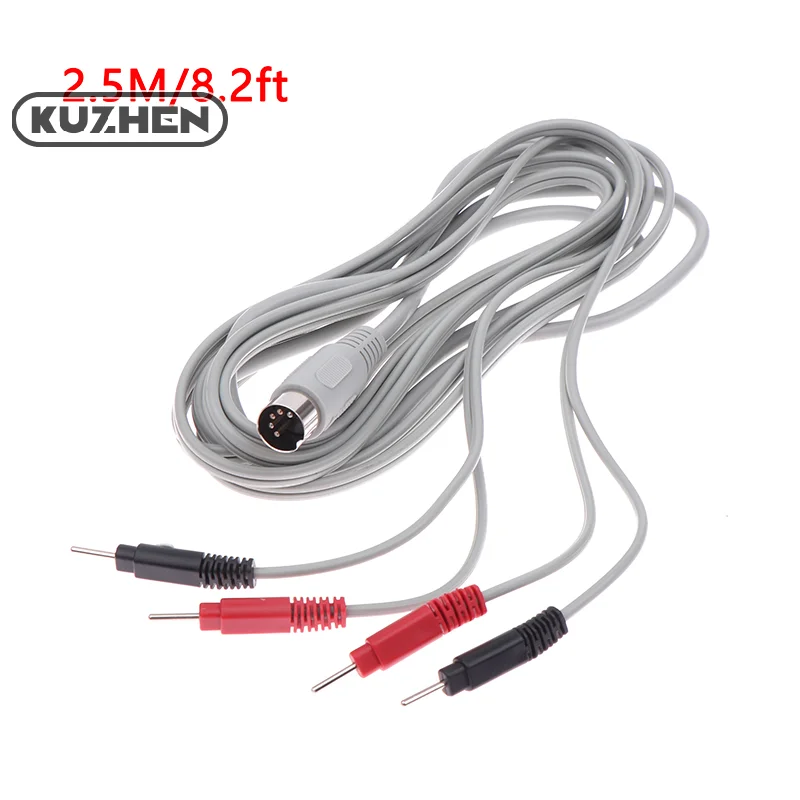 

2.5m 4Pin Massage Machine Electrode Wires 5P Plug Electrode Cable Red Black for TENS Massager Therapeutic Machine Accessory