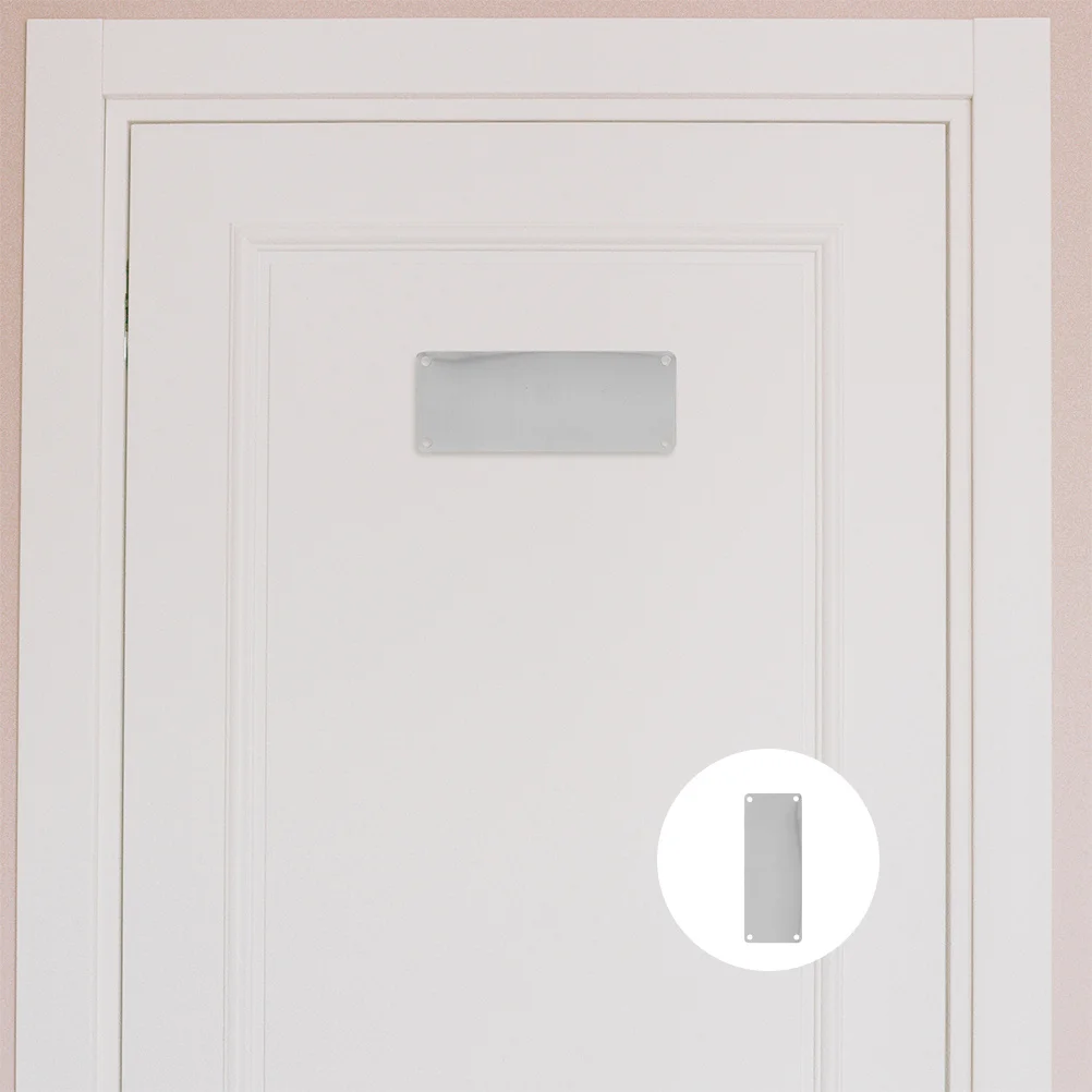 

10 pcs Stainless Steel Blank Nameplate Engraving Diy Sign For Door Hotel Office Metal Plate Durable Outdoor Use