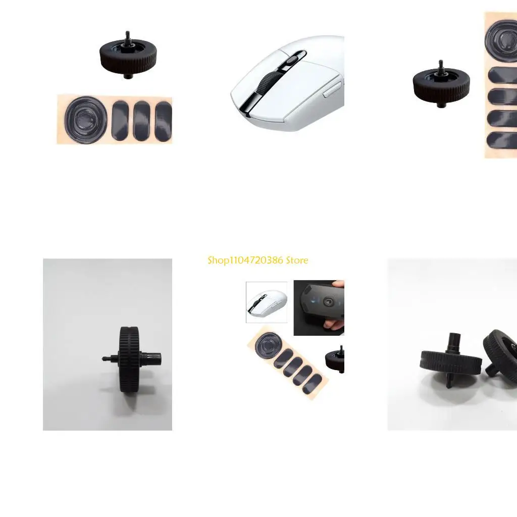 K0EA Mouse Rollers Scrolls Mouse Pulley Wheel and Smooth Feet Pad Set for G304 G305 Repair Part