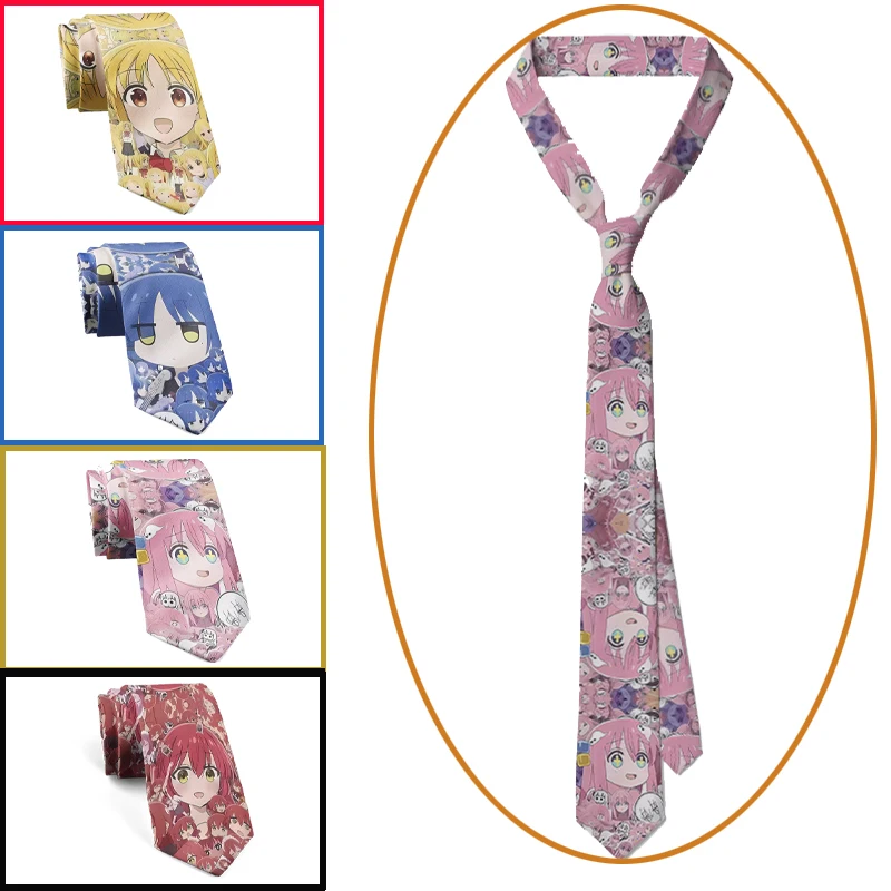 New two-dimensional anime girl tie casual party wedding shirt suit accessories fashionable and fun unisex party tie